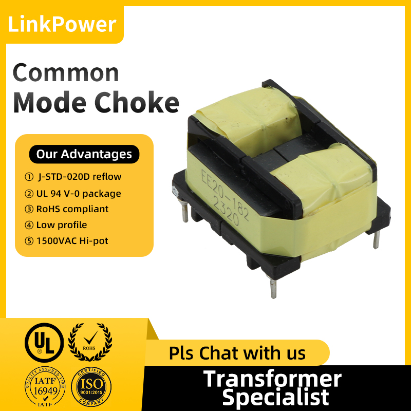 Common mode chokes improve EMI suppression in electronics, telecommunications, automotive and industrial applications.